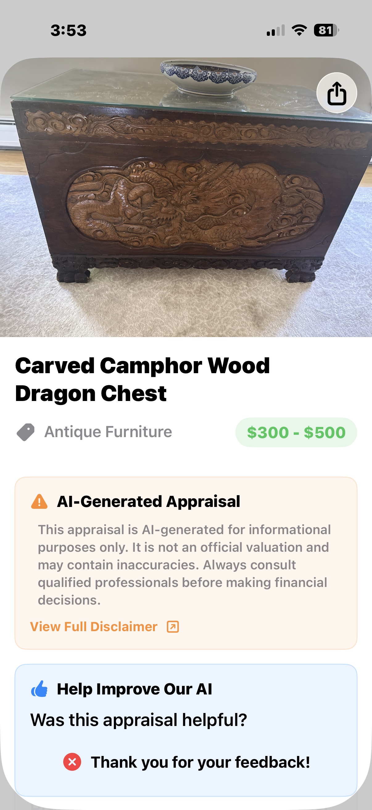 Chinese Carved Camphor Wood Dragon Chest