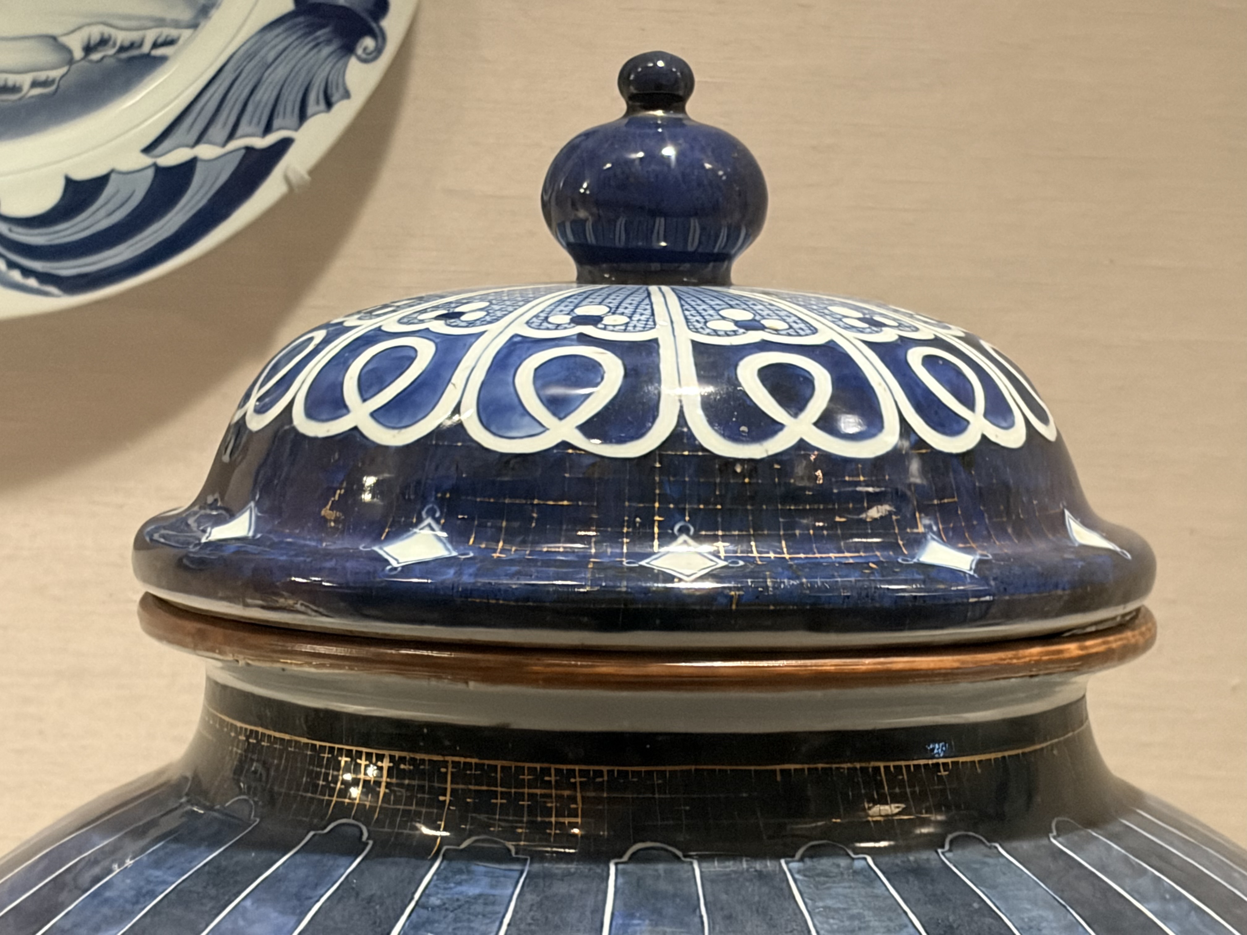 Delftware Style Blue and White Jar thumbnail 2