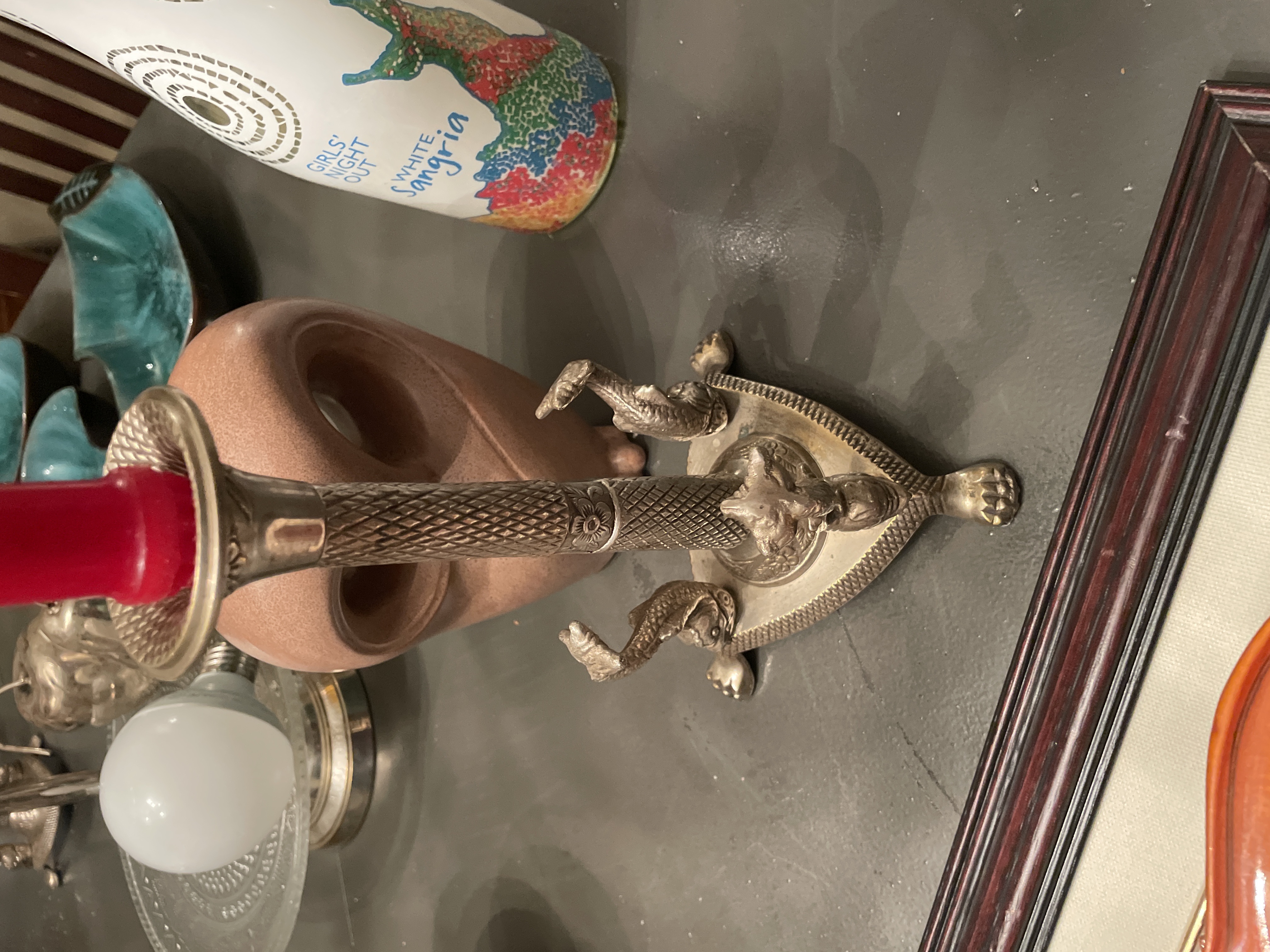Neoclassical Brass Candlestick