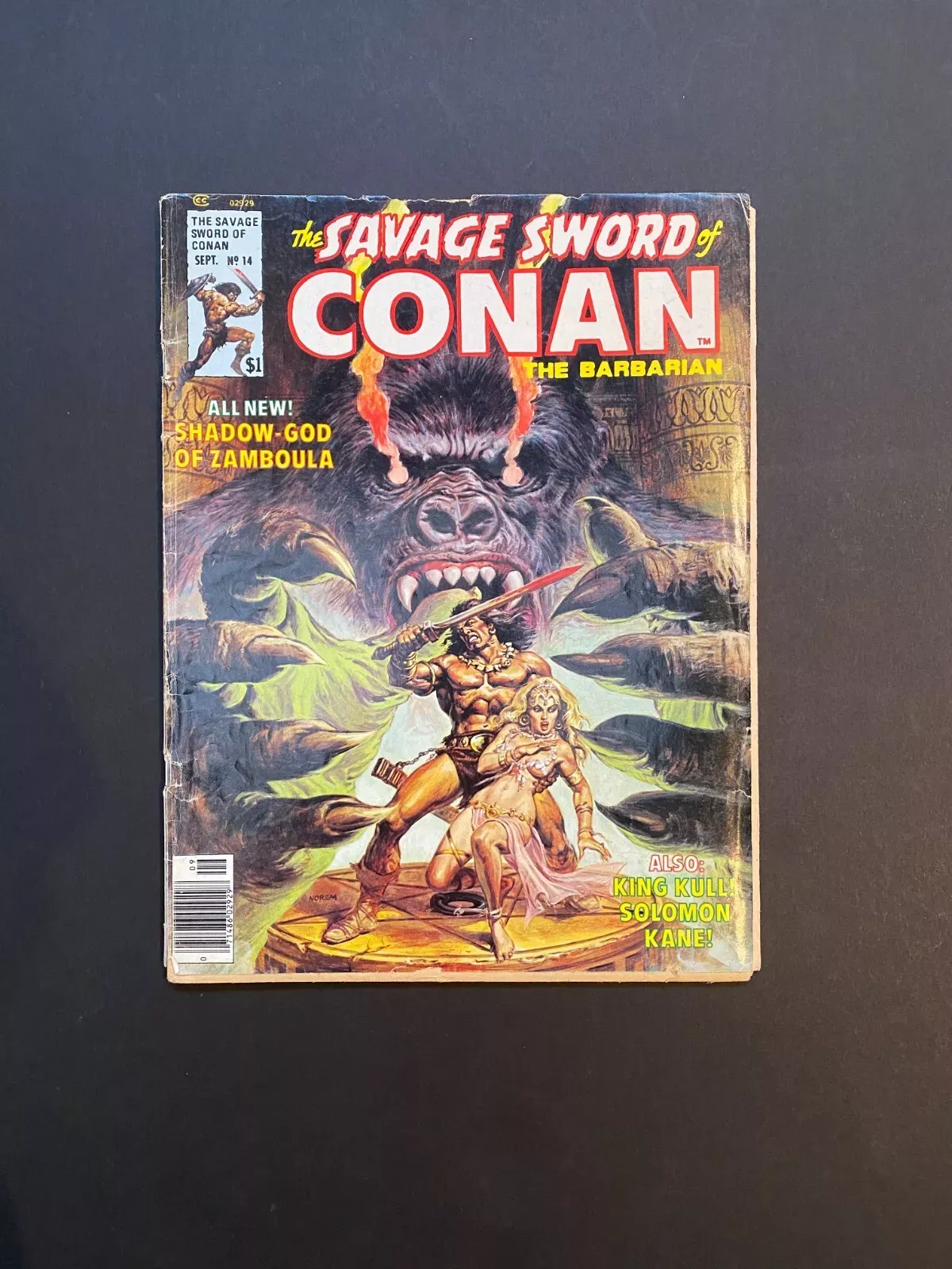 Bronze Age Marvel Comic Magazine 'The Savage Sword of Conan the Barbarian' No. 14