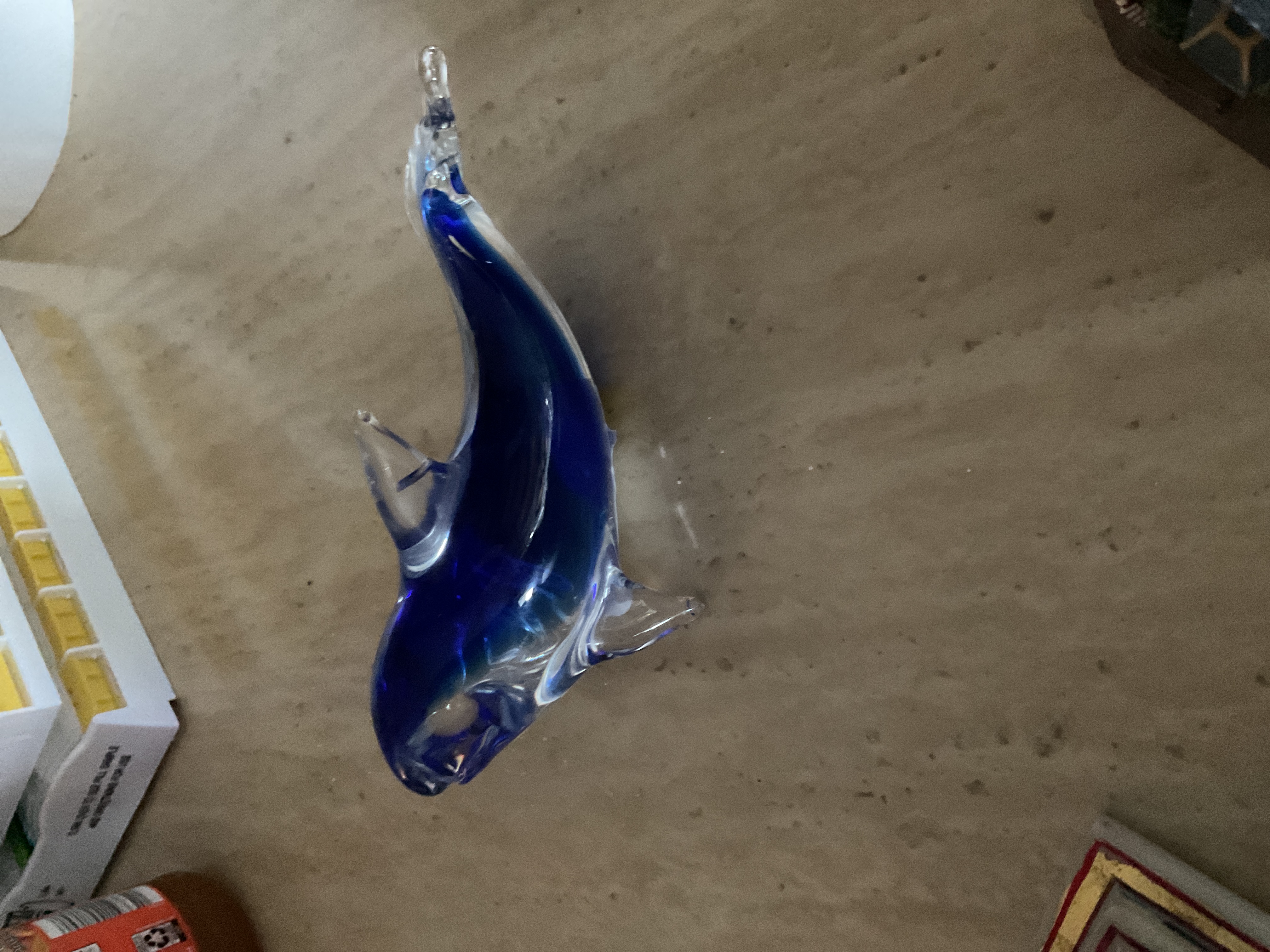 Mid-Century Murano Art Glass Dolphin Sculpture