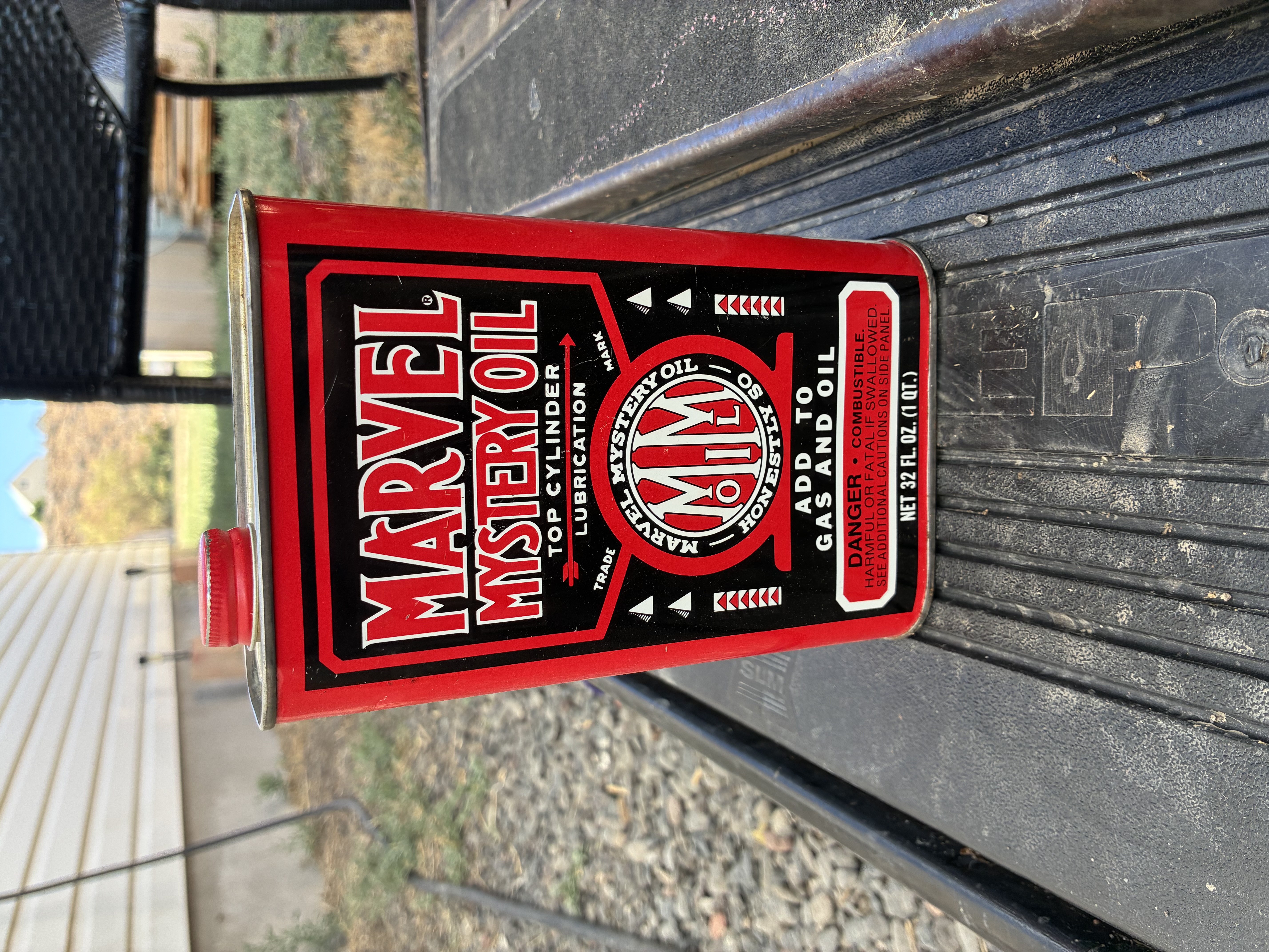 Vintage American Advertising Marvel Mystery Oil Tin Can