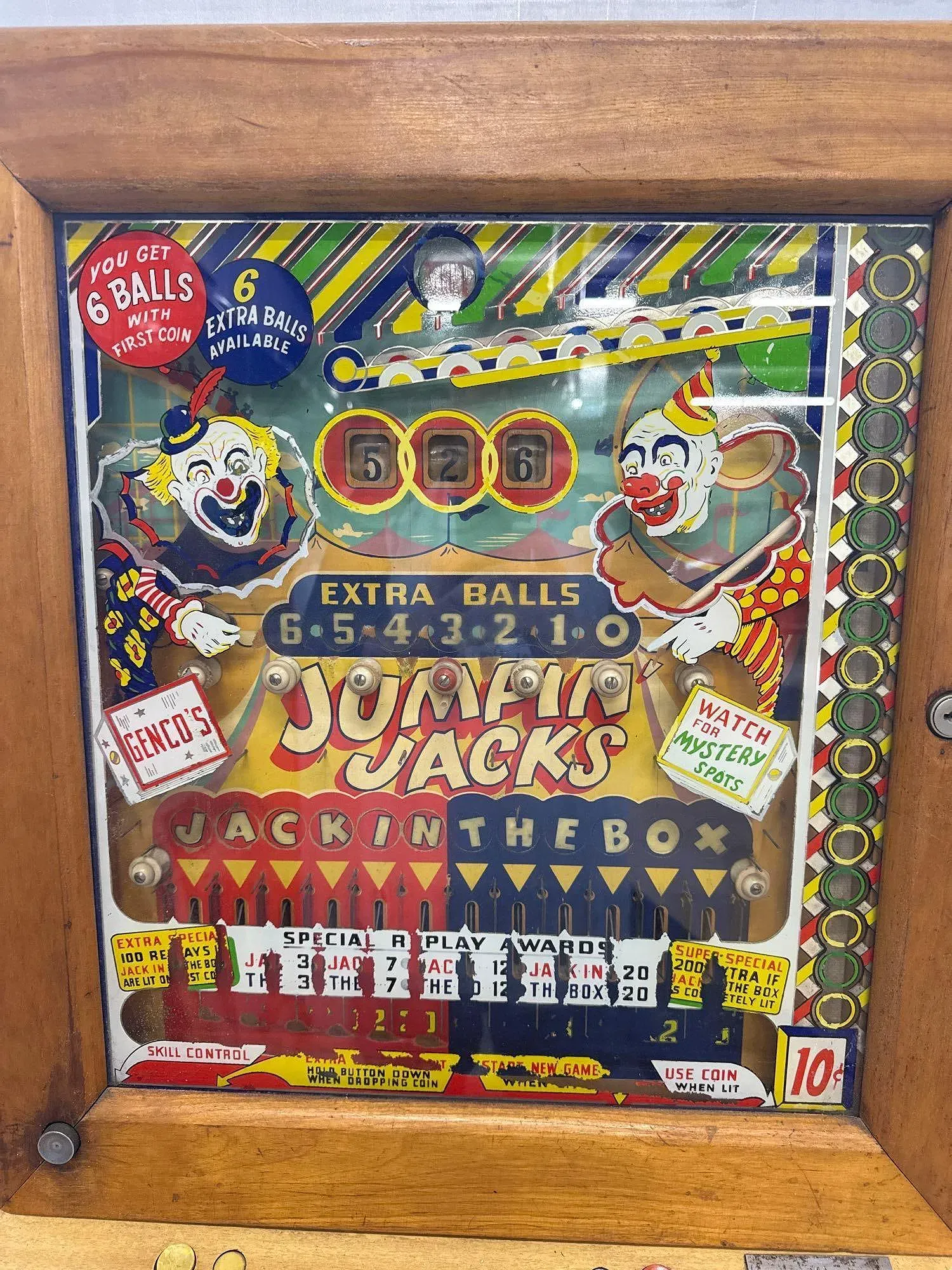 American Mid-Century Period Genco 'Jumpin' Jacks' Coin-Operated Arcade Game thumbnail 2