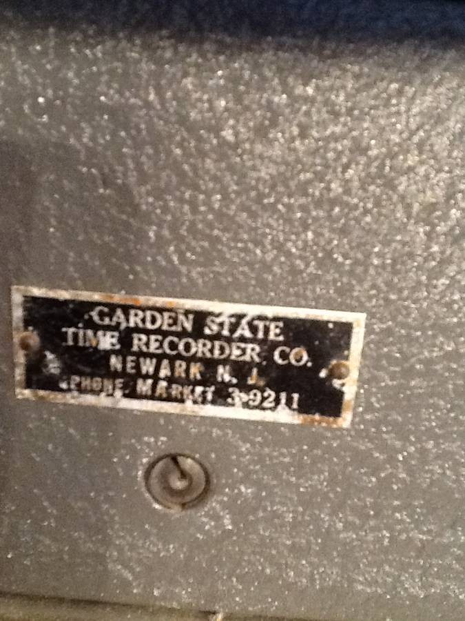 American Industrial Period Cast-Iron Time Recorder Clock thumbnail 3
